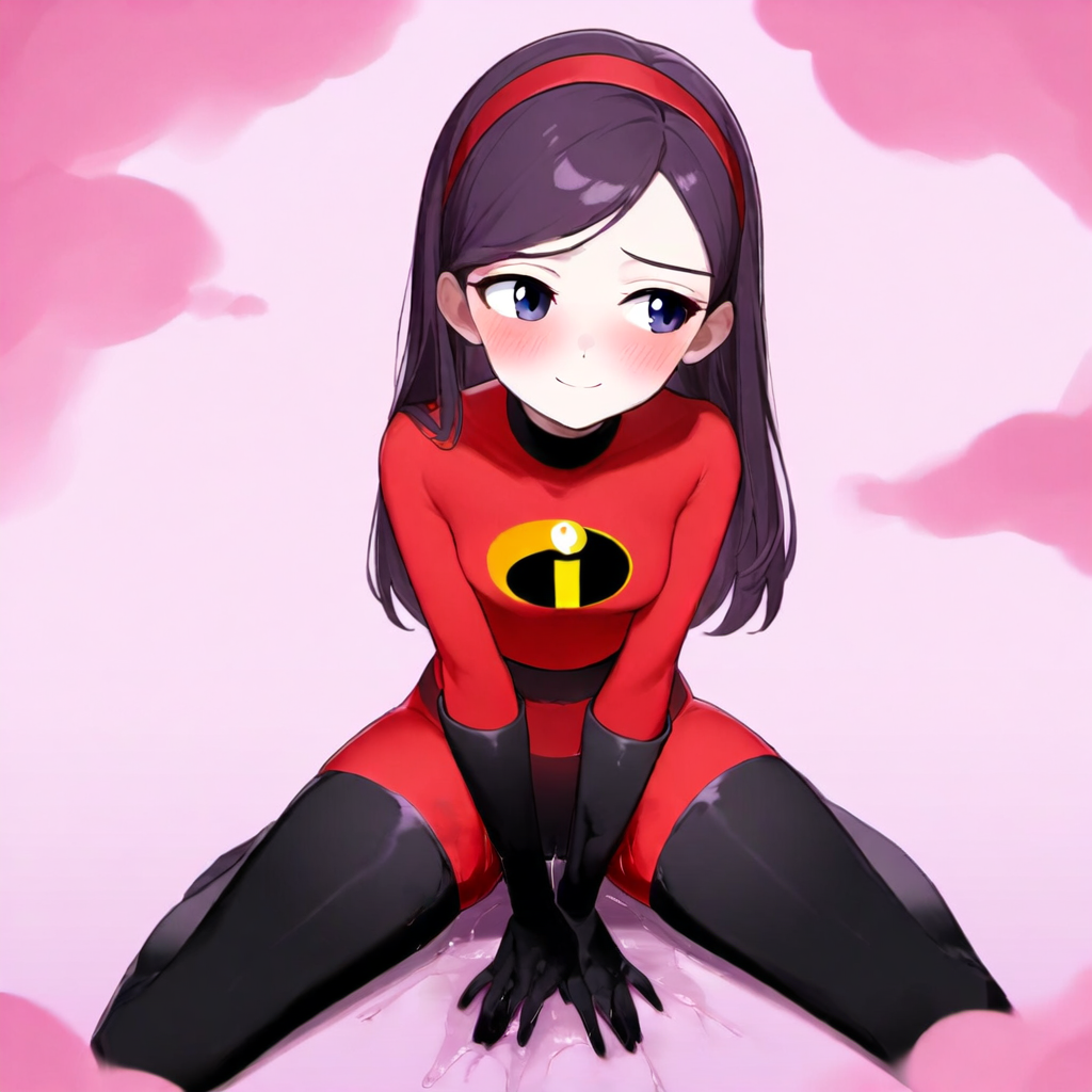 ai_generated aphrodisiac blush bodysuit cameltoe cookie-girl excessive_pussy_juice gas hairband purple_eyes purple_hair pussy_juice_drip pussy_juice_drip_through_clothes pussy_juice_puddle shy small_breasts spread_legs the_incredibles violet_parr