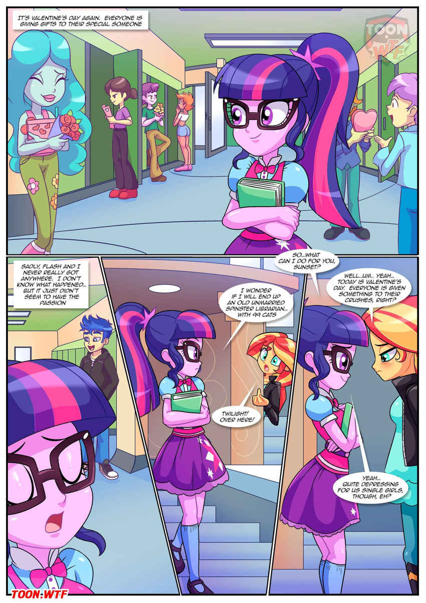 2girls bbmbbf blush breasts comic equestria_girls equestria_untamed female/female female_only flash_sentry flash_sentry_(eg) flash_sentry_(mlp) friendship_is_magic hasbro looking_at_viewer my_little_pony my_lovely_princess_yuri_is_magic_(comic) nipples nude older older_female palcomix pussy sci-twi sunset_shimmer toon.wtf twilight_sparkle_(mlp) young_adult young_adult_female young_adult_woman yuri