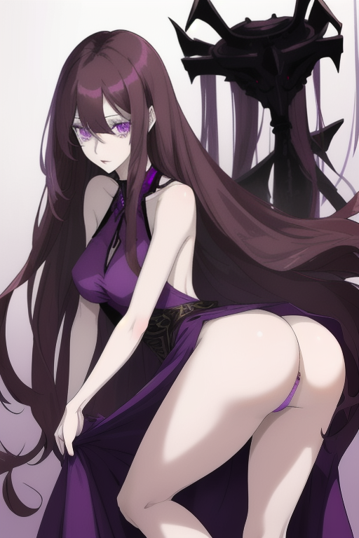 ai_generated aliza_(horrortale) brown_hair horrortale long_hair skinny_girl