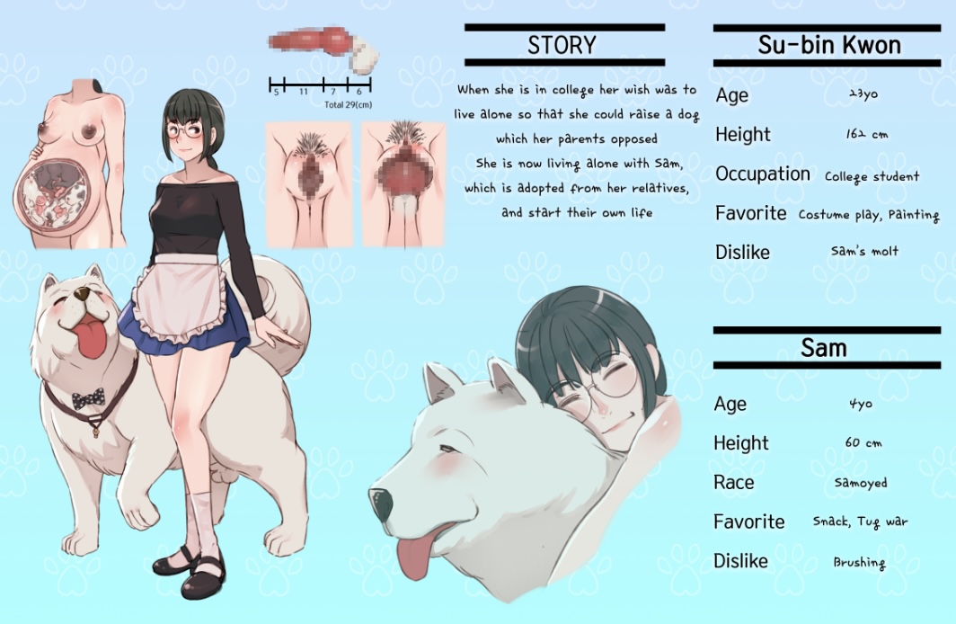 1girls, 2d, animal penis, bestiality impregnation, black hair, breasts, breed, canid, canine, canine on human, canine penis, censored, clothing, couple, couple (romantic), cross section, dark nipples, domestic dog, english text, female, female human/male feral, female on feral, feral, feral on female, feral on human, fetus, glasses, human female, human mother baby animal, human on feral, in love, in utero, information sheet, interspecies, interspecies impregnation, interspecies pregnancy, knot, knotted penis, legs together, light skin, light-skinned female, loving couple, male, married couple, married to feral, mating, medium breasts, mr.takealook, nipples, pale skin, pale-skinned female, penis, pregnant, pregnant belly, pregnant female, pussy, romantic, romantic couple, short hair, skirt, story, swollen breasts, text, triplets, umbilical cord, uterus, wide hips, x-ray, x-ray view, zoophilia, zoophilia pregnancy
