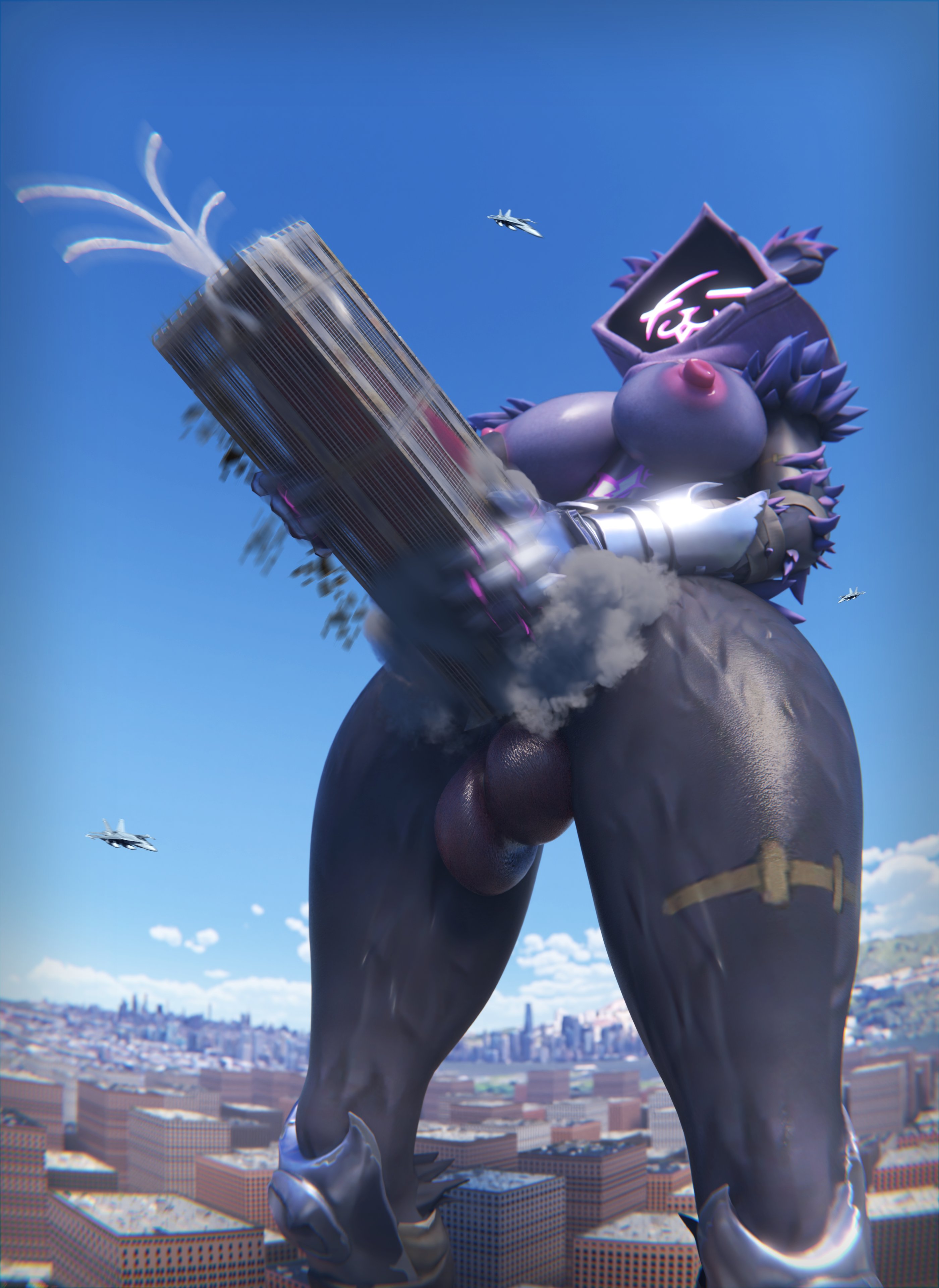 1futa, 3d, 3d (artwork), anthro, anthro futa, anthro only, balls, big balls, big boobs, big breasts, boobs, bootygts, breasts, build, building destruction, building sex, buildings, city, commission, cum, cumming, female, fortnite, fortnite: battle royale, furry, furry futa, furry only, futa giantess, futa only, futanari, giant female, giant futa, giant woman, giantess, huge boobs, huge breasts, intersex, large cock, penis, raven team leader, video game character