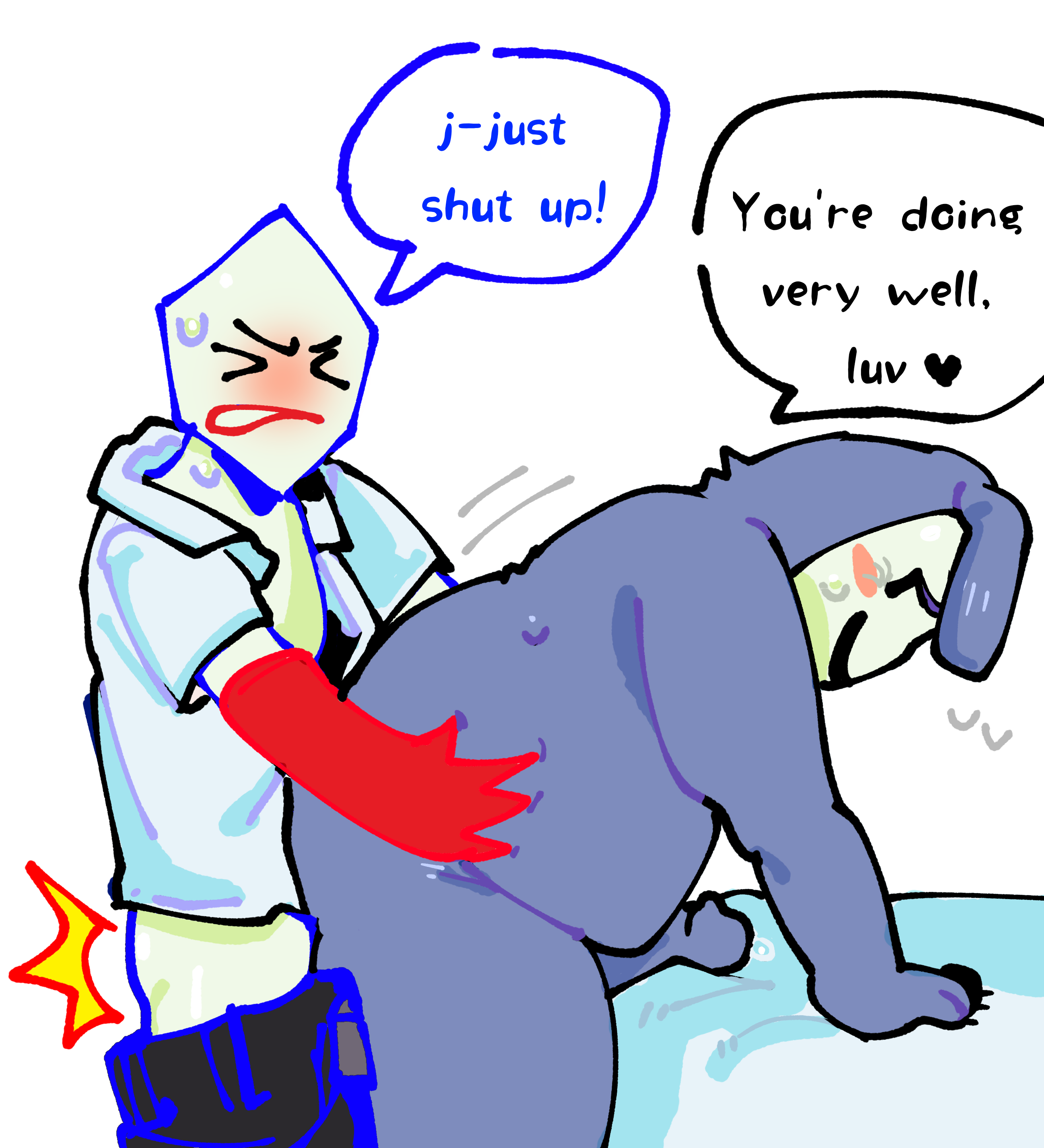 cock, color, delilanrita, deltarune, deltarune chapter 3, dialogue, fat male, male, only male, penis, pippins (deltarune), ramb (deltarune), tagme, yaoi