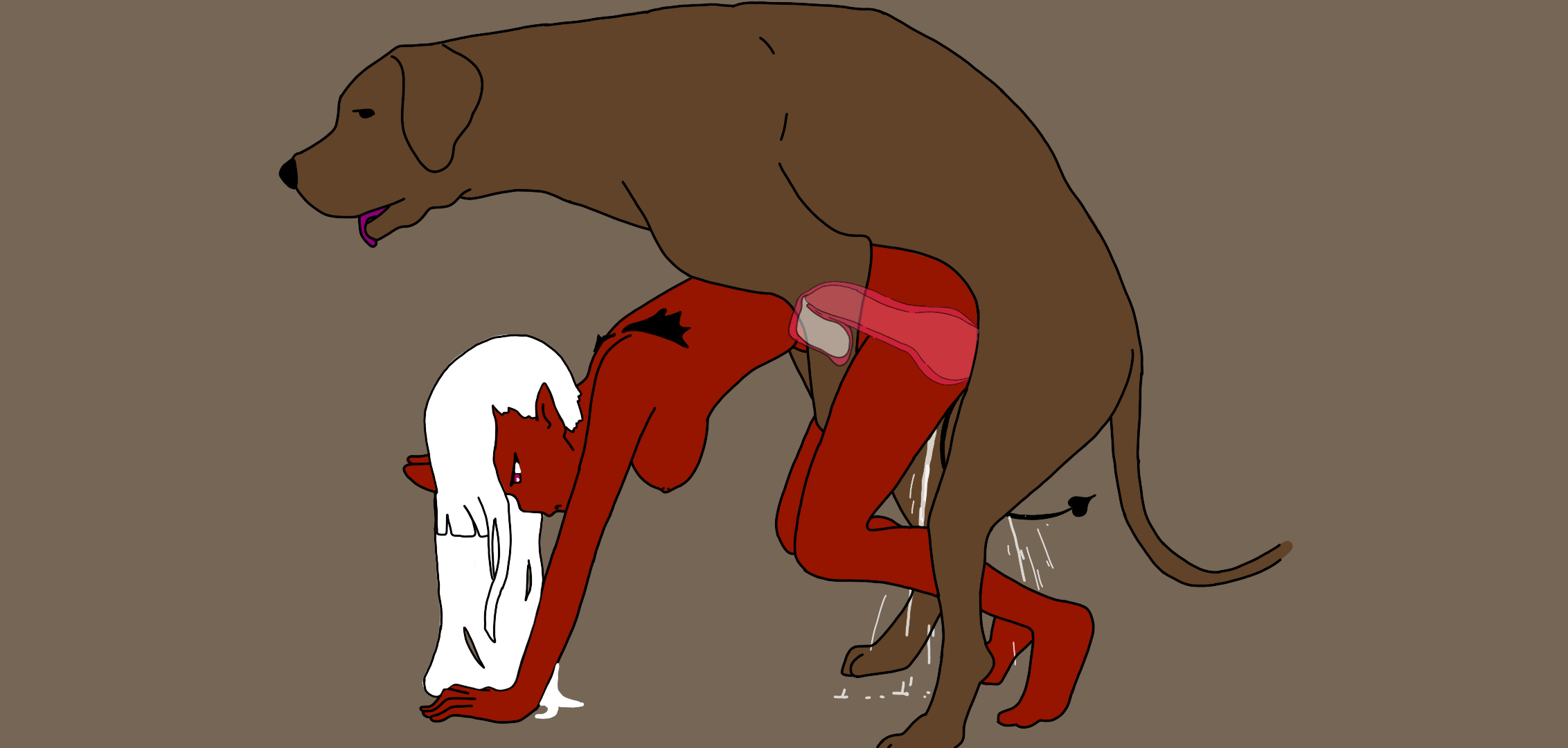 azazel, canine, cum in pussy, cute, female, female on feral, feral on female, giftig , knot, knotted, knotting, pussy, red skin, shy, succubus, white hair, x-ray, zoophilia