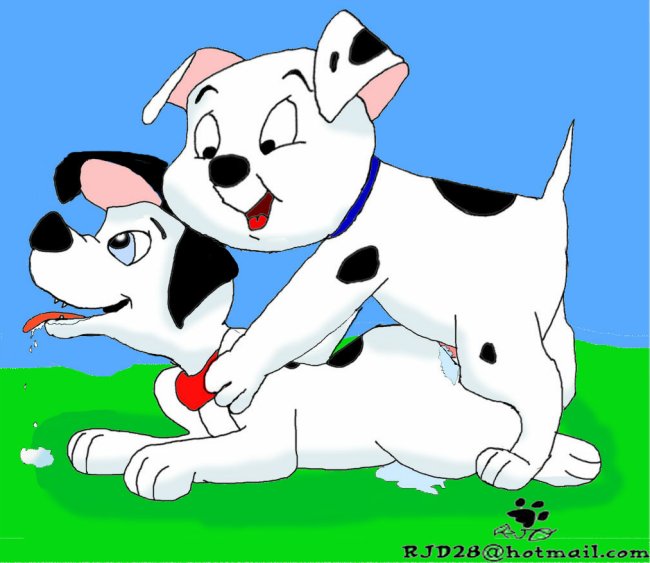 101_dalmatians anthro canine disney dog feral fur furry gay lucky_(101_dalmatians) male_only mammal penis rolly sex tagme