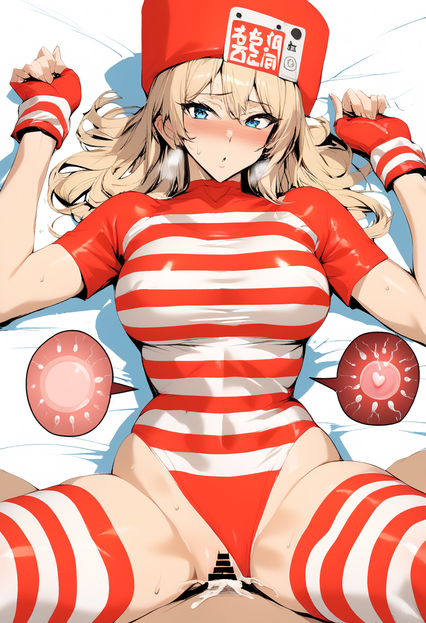 ai_generated ashiomi_masato_style cum_inside guilty_gear guilty_gear_strive impregnation mayihavesomeslops millia_rage missionary_position tenga tenga_outfit