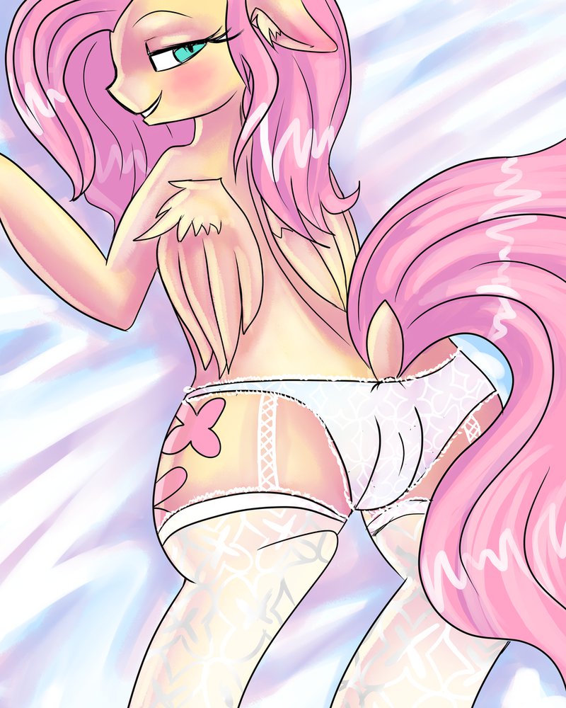 cameltoe fluttershy_(mlp) friendship_is_magic my_little_pony panties rainbowsprinkles solo straight_hair