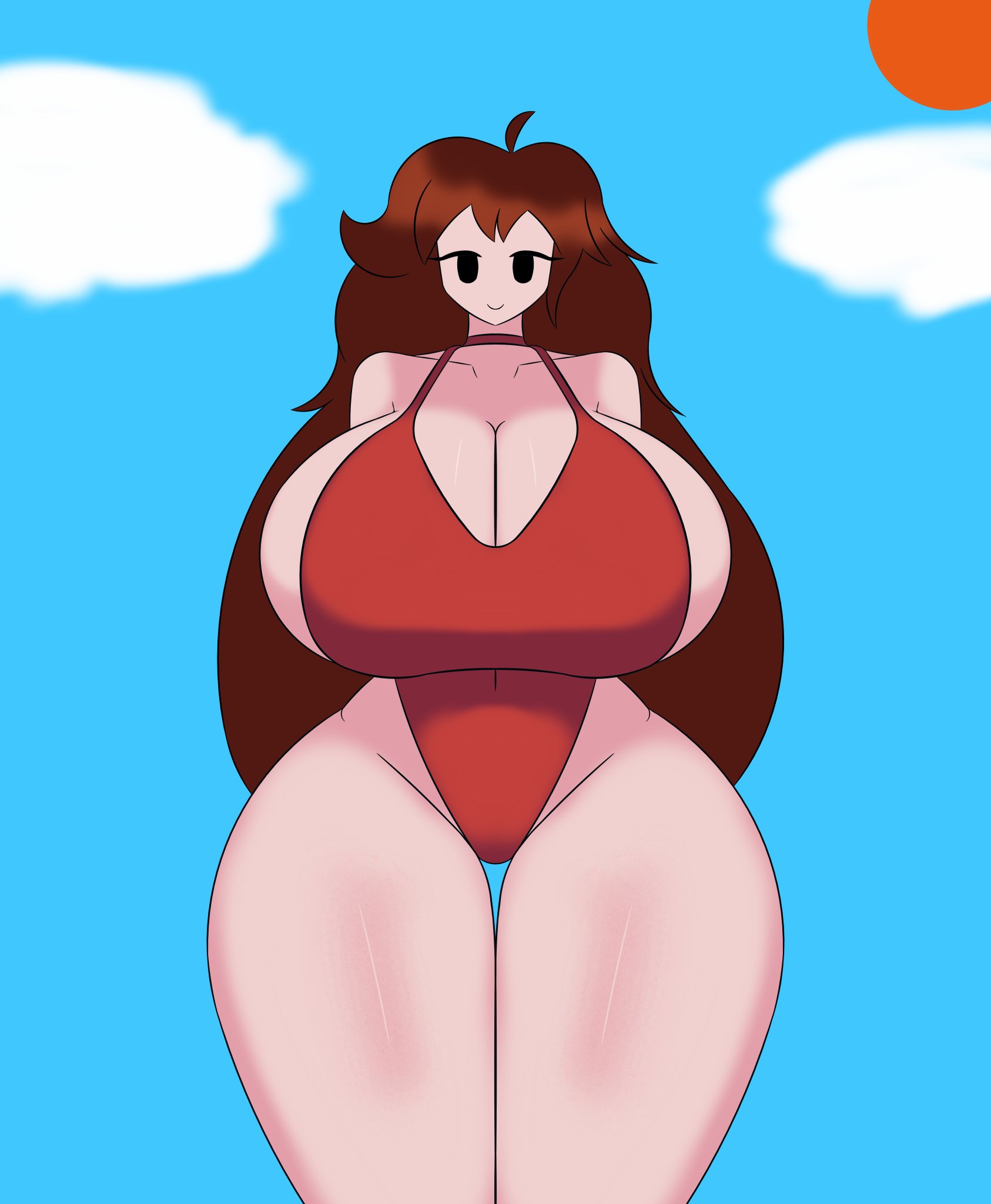 beach, delete alliance, female, friday night funkin, girlfriend (friday night funkin), swimsuit, tagme