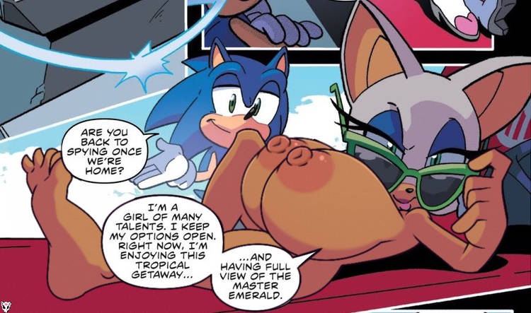 1boy 1girls big_breasts comic edit english_text huge_breasts idw_comics idw_publishing lying lying_on_back nerota nude rouge_the_bat sonic_(series) sonic_the_hedgehog sonic_the_hedgehog_(idw) straight top_heavy