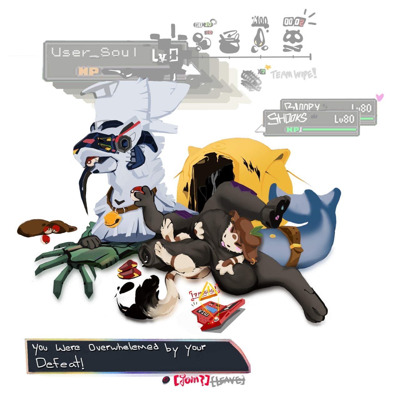 anthro ball_worship balls big_balls big_penis bloopbeepfook bloopy cock_vore debuffs digestion duo fan_character feet feral foot_fetish foot_play foreskin full_foot_pawpads gameplay_mechanics generation_2_pokemon generation_7_pokemon genitals gui health_bar hi_res legendary_pokemon male male/male multi_eye multi_limb nintendo penile penis pokeball pokedex pokemon pokemon_(species) silvally smeargle stroking_penis vore