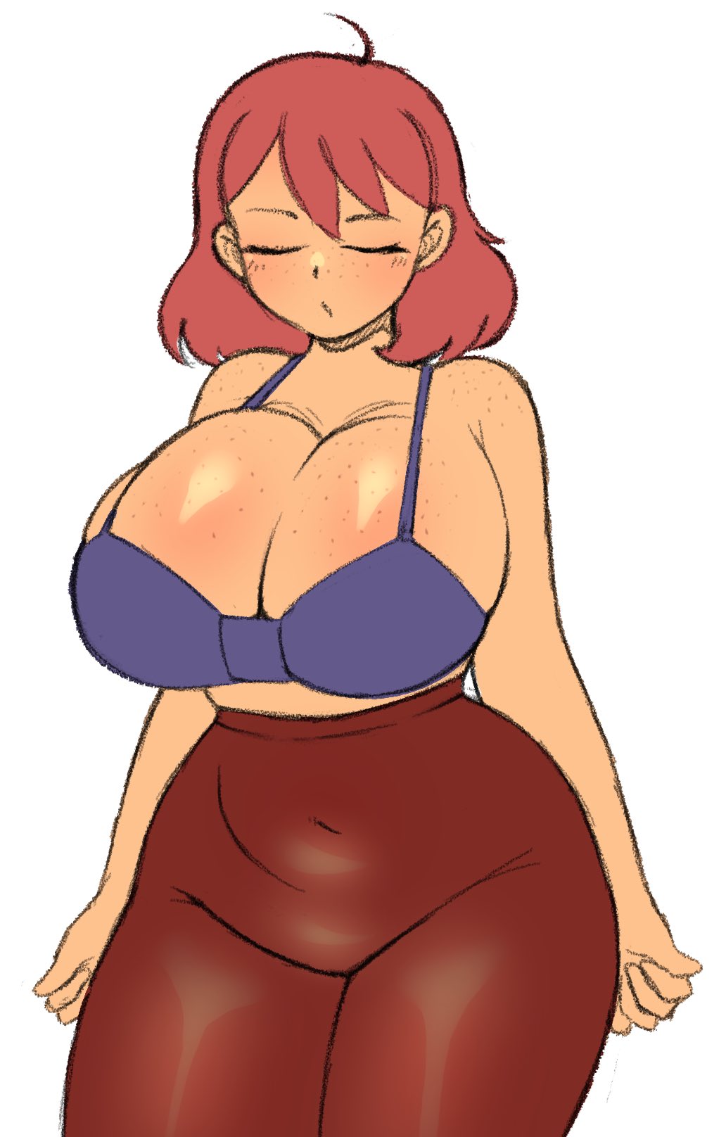 5hitzzzu big_breasts blush boombita bra breasts female female_focus female_frisk female_only freckles freckles_on_breasts freckles_on_face frisk funcu funculicious high_resolution highres leggings meatcuteshii pinkbobatoo showing_off skiddioop solo solo_female solo_focus stereodaddy tagme thick_thighs undertale