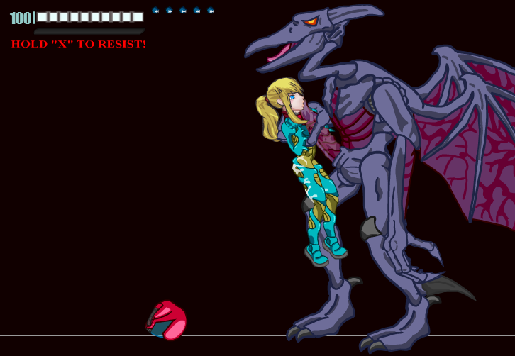 cum_on_body fellatio female human male metroid metroid_fusion nintendo oral ridley samus_aran straight