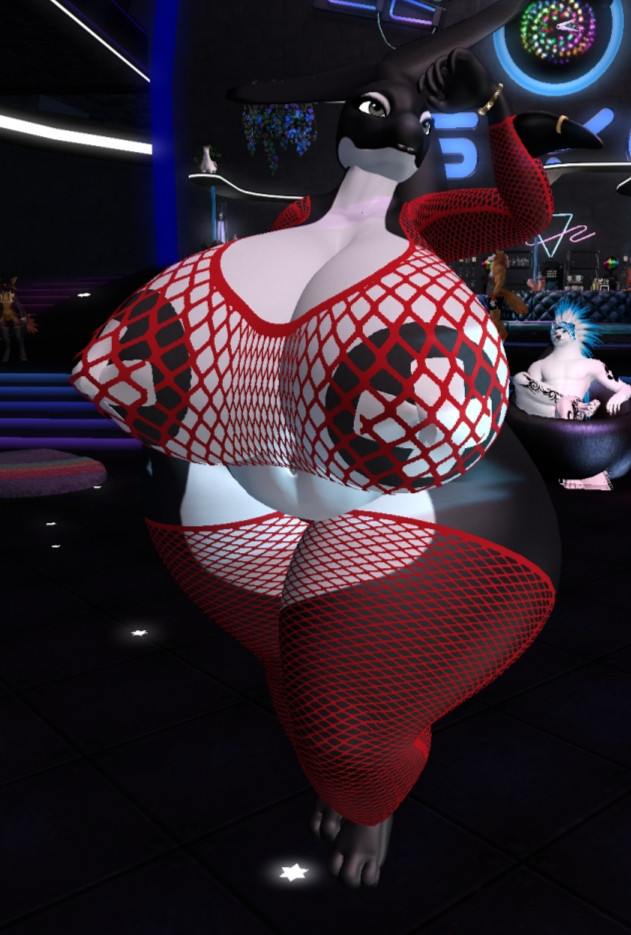 big_ass big_breasts breasts bubble_butt cleavage female ferialexonar fishnets furry huge_ass huge_breasts pasties thick_thighs wide_hips