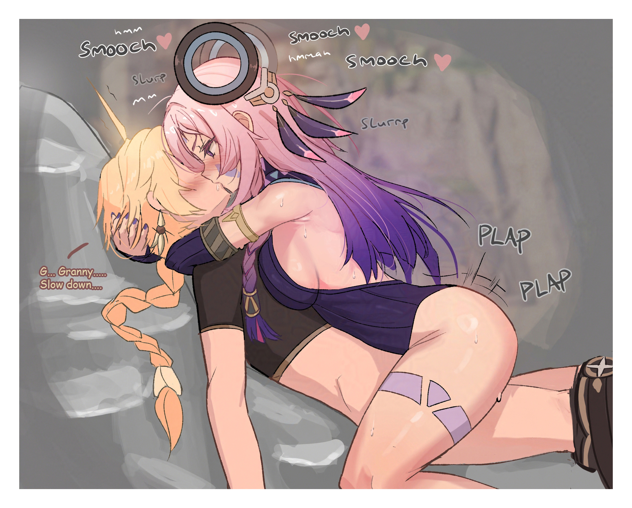 1boy, 1girls, aether (genshin impact), cave, citlali (genshin impact), female, genshin impact, hoyoverse, kissing, kissing while penetrated, male, sex, tagme, valenthania