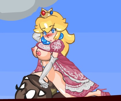 blonde_hair breasts female goomba interspecies ivan_aedler male mario_(series) nintendo nipples peach's_untold_tale penis playshapes princess_peach riding super_mario_bros. tagme