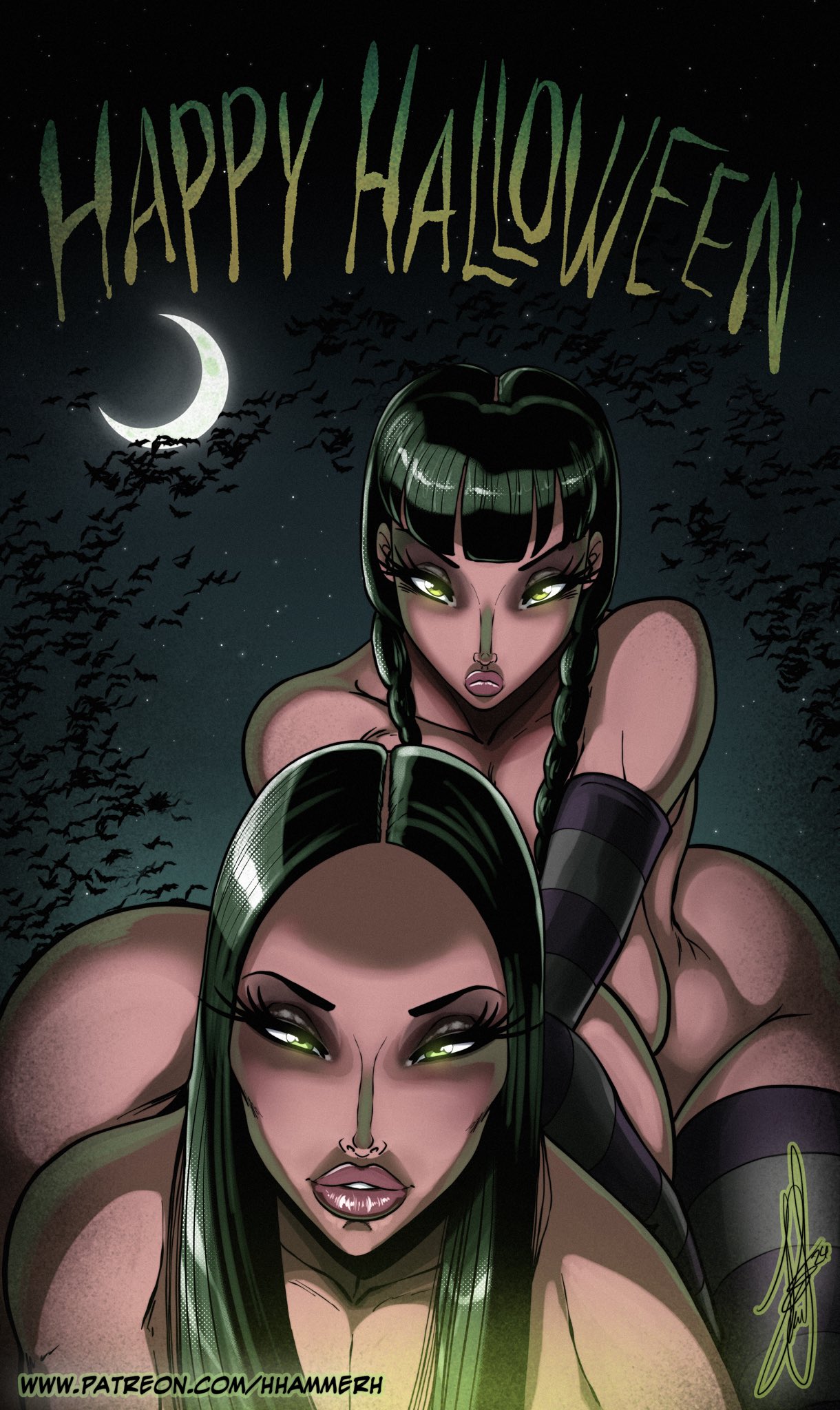 2girls daughter female goth goth_girl henrik-drake hhammerh milf morticia_addams mother mother_and_daughter the_addams_family wednesday_addams