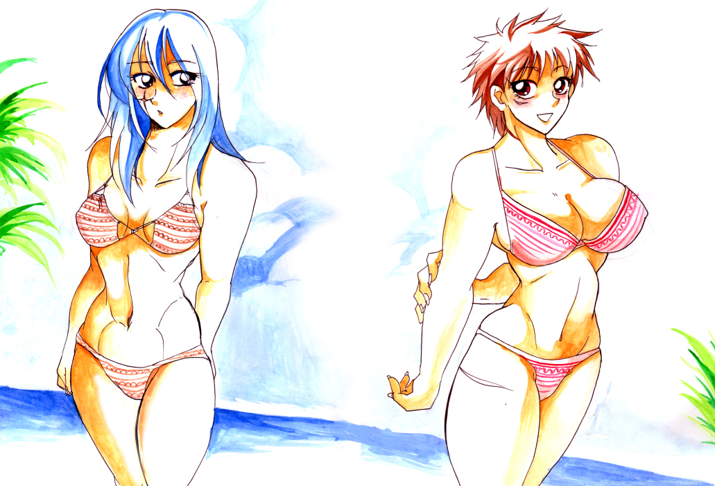 2girls bikini female female_only melk_the_second multiple_girls panty rin_(toriko) tagme toriko_(series)