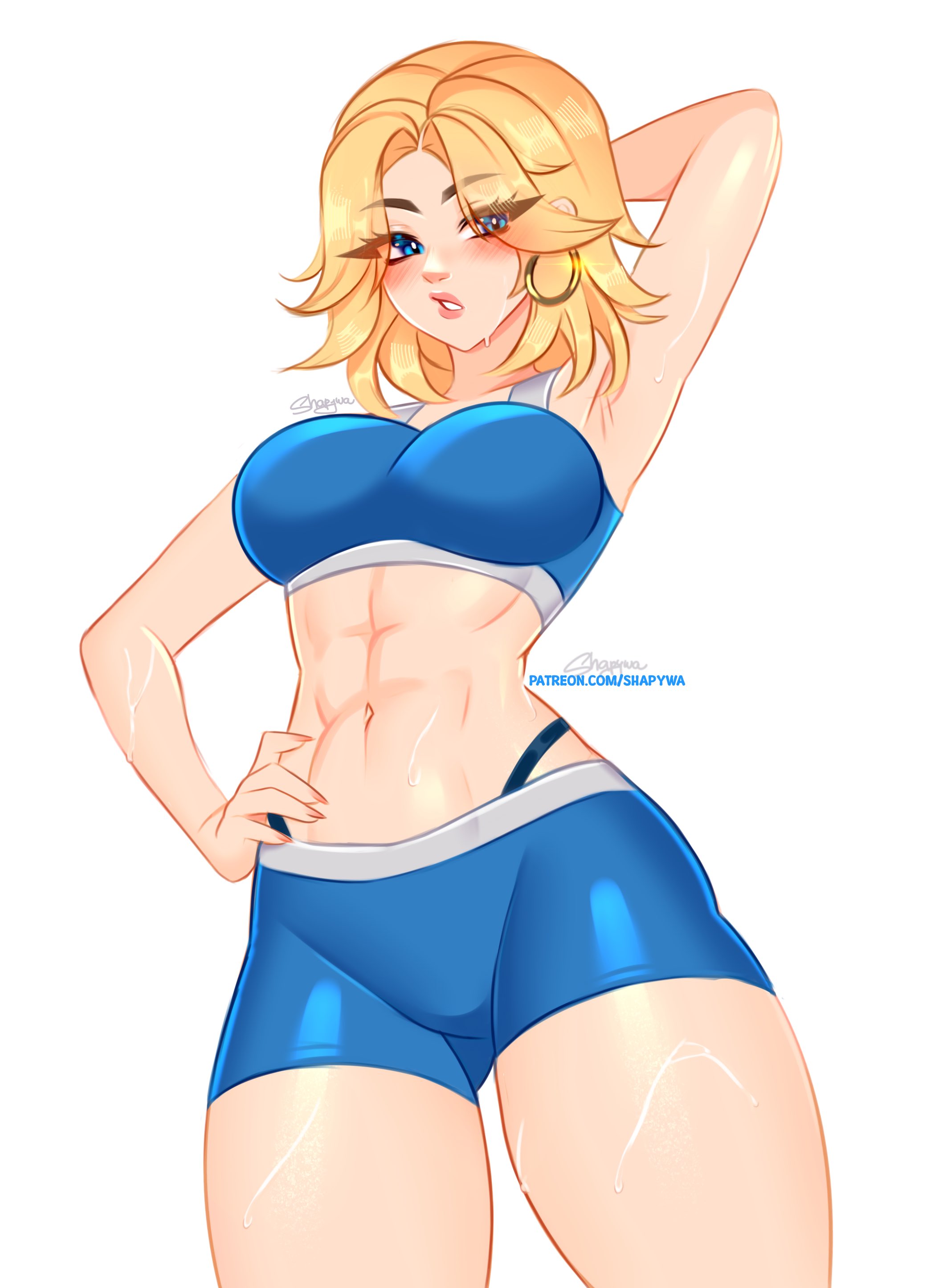 1girls, abs, breasts, cleavage, fantastic four, female, female focus, female only, hi res, invisible woman, invisible woman (marvel rivals), large breasts, light skin, light-skinned female, looking at viewer, marvel, marvel comics, marvel rivals, midriff, shapywa, solo, sue richards, sue storm, thighs, white background, wide hips