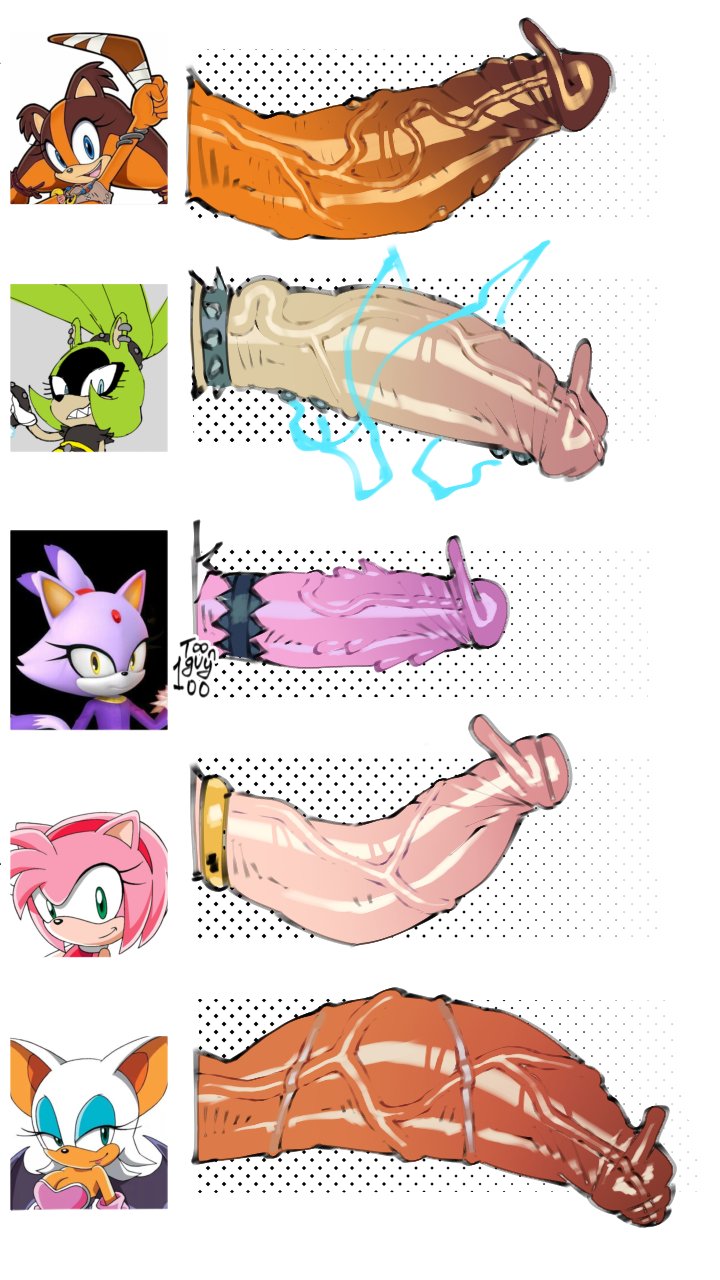 5futas amy_rose blaze_the_cat cock_ring electricity foreskin furry futanari penis_chart rouge_the_bat sonic_(series) sonic_the_hedgehog_(series) sticks_the_badger sticks_the_jungle_badger surge_the_tenrec toonguy100