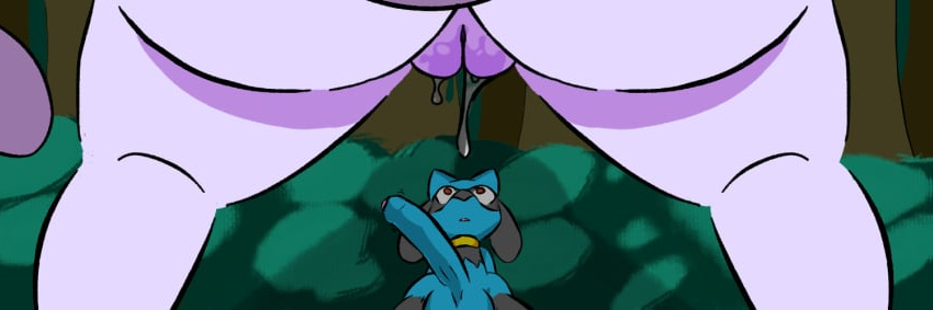 forest imminent_sex mewtwo nude pokemon riolu