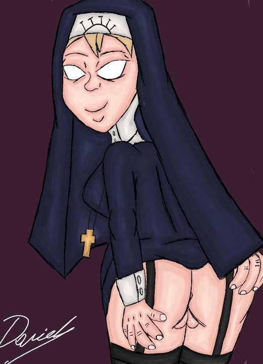 double_(skullgirls) exibitionism lingerie nun nun_outfit skullgirls vagina