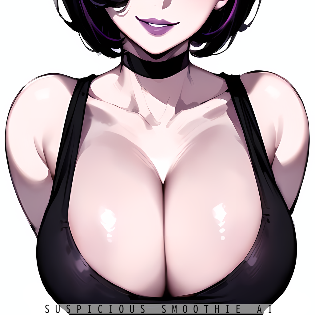 1024x1024 1:1 1girls 2024 accessories ai_generated amateur_artist arms_behind_back arms_held_back big_breasts black_clothes black_clothing black_hair black_tank_top breast_focus breast_squeeze breasts bright_background busty busty_female cleavage clothed clothed_female collar dark_hair deep_cleavage edit edited eyes_out_of_frame female female_focus female_only glossy_body hands_behind_back leaning leaning_forward lipstick no_bra no_bra_under_clothes no_hands non_nude original original_character pale pale-skinned_female pale_body pale_skin pose posing promptchan promptchan.ai purple_hair purple_lipstick short_hair simple_background smile smiling smiling_at_viewer soft_smile solo solo_female solo_focus subtle_smile susmai suspicious_smoothie_ai tank_top tease teasing teasing_viewer teeth tight_clothes tight_clothing tight_fit top_heavy topwear uncolored_background upper_body upper_body_focus upper_body_only violett_(susmai) watermark white_background