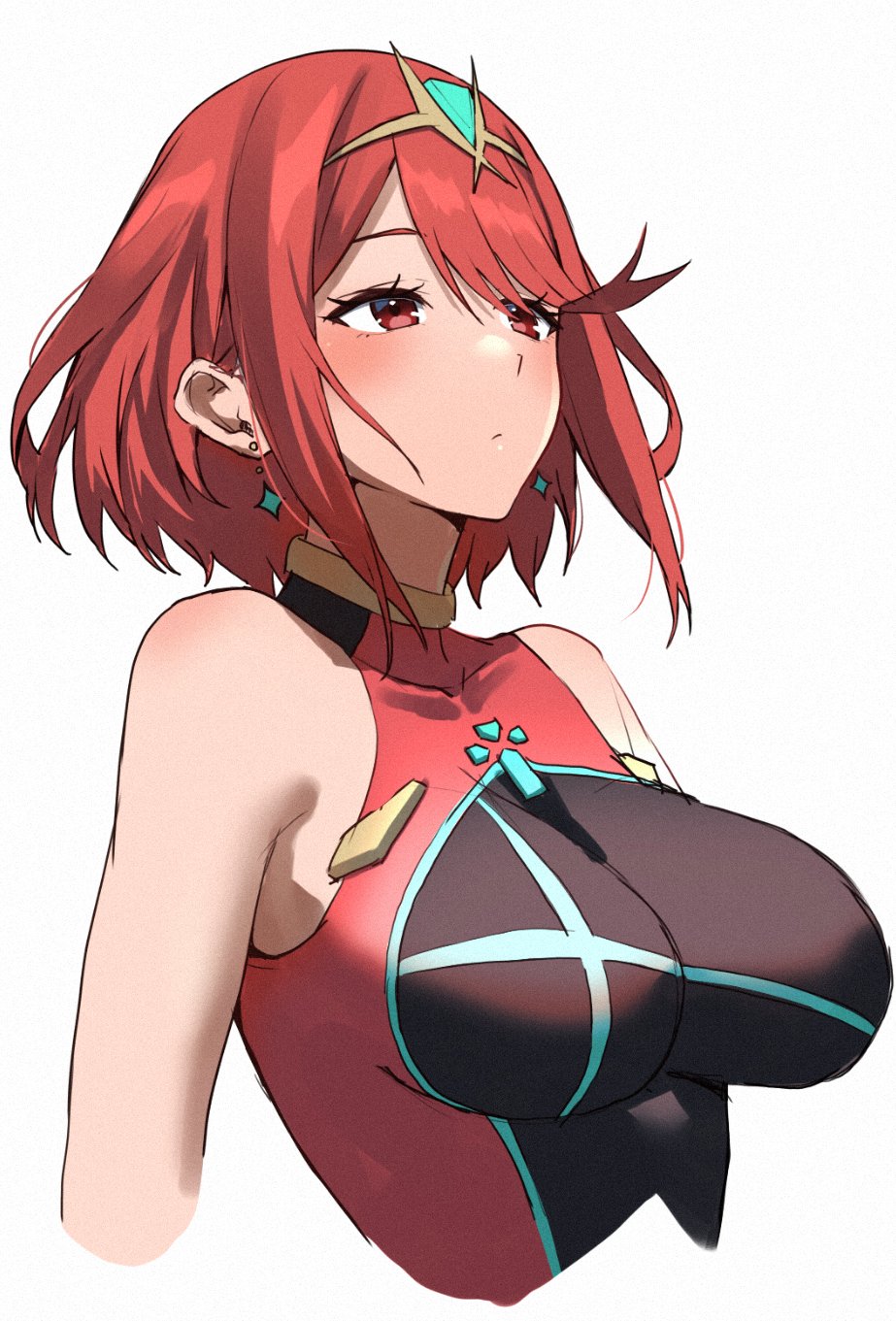 breasts core_crystal female female_only nintendo pyra short_hair slope_(check238) solo swimsuit xenoblade_(series) xenoblade_chronicles_2