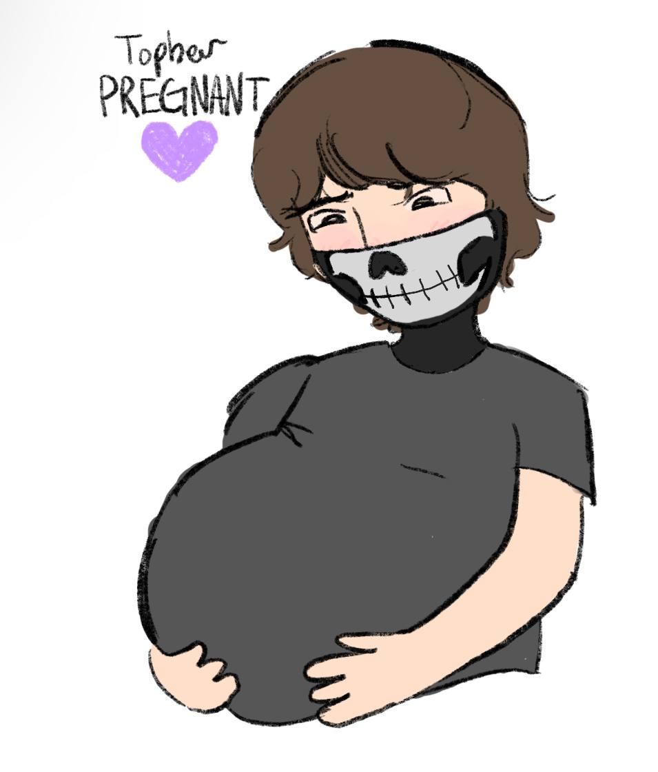 mpreg pregnant pregnant_belly pregnant_male skull_mask topher