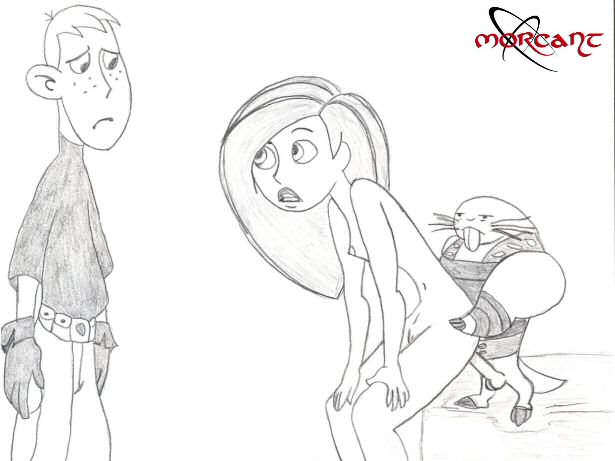 anthro bestiality black_and_white disney female furry human kim_possible kimberly_ann_possible male monochrome morcant naked_mole_rat nipples ron_stoppable rufus_3000 sex sketch straight straight_hair teen_boy teen_girl uncolored