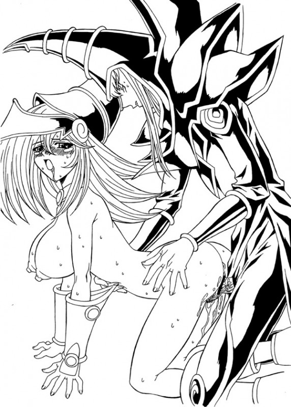 dark_magician dark_magician_girl hige_ani yu-gi-oh!