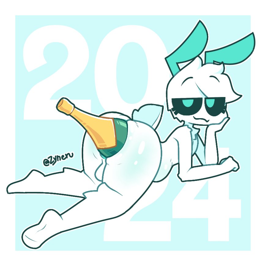 1boy, alien, alien boy, anal, anal insertion, anal masturbation, anal object insertion, antennae, antennae (anatomy), balls, cavity storage, champagne, champagne bottle, femboy, furry, furry only, gay, male, male only, object in ass, object insertion, yaoi, zyneru, zyneru (character)