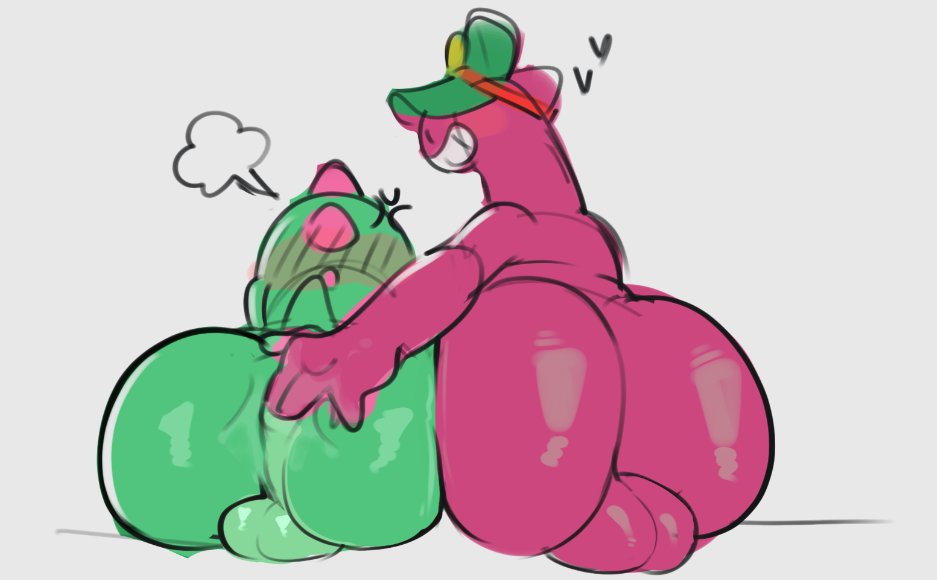 2boys, anal, anal fingering, anal masturbation, anal penetration, anger vein, anthro, anus, ass, ass focus, ass grab, balls, bfad, big ass, big butt, blush, blush lines, brawl stars, bubble butt, butt focus, butt grab, buzz (brawl stars), doug (brawl stars), duo, fingering, fingers, gay, gay anal, genitals, green skin, heart, hi res, homiesexual, huge ass, male, male only, male/male, nude, nude male, pink body, pochiiwa, round ass, sex, shading, simple background, simple shading, sitting, smile, sunglasses, tail, video games