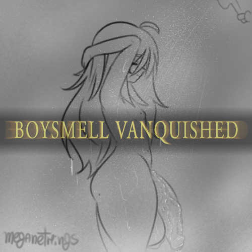 2025, ahoge, ass, boysmell, calm, closed eyes, comedic, comedy, dark souls, fat ass, femboy, flaccid, flaccid penis, foreskin, funny, hand drawn, huge cock, hung femboy, hung trap, long hair, male, meganethings, meme, penis, shower, showering, sketch, thick thighs, uncircumcised, uncircumcised penis, uncut penis, watermark, wet, wide hips, yume (meganethings)