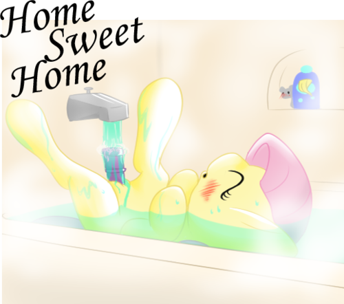 bathroom bathtub blush closed_eyes dildo english_text equine faucet female fluttershy_(mlp) friendship_is_magic fur hair horse lying mammal minthentai mouse my_little_pony on_back open_mouth pink_hair pony pussy rodent sex_toy spread_legs spreading steam straight_hair text water water_masturbation yellow_fur