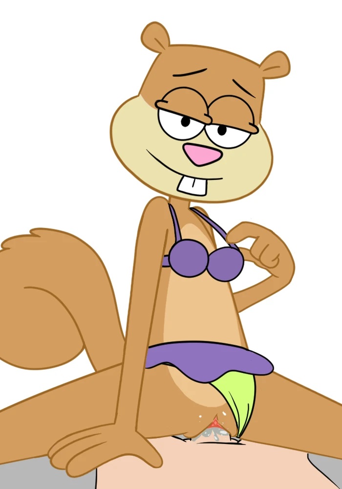 accurate art style, bra, breasts, buckteeth, cowgirl position, female, furless, furry, impstripe, interspecies, looking at viewer, mammal, naughty face, nickelodeon, on model, panties, penetration, pink skin, pov, purple bra, purple panties, purple underwear, pussy, riding, rodent, sandy cheeks, seductive, seductive smile, sex, simple background, small breasts, smile, spongebob squarepants, squirrel, teeth, tomboy, underwear, vagina, vaginal penetration, white background, young, young female