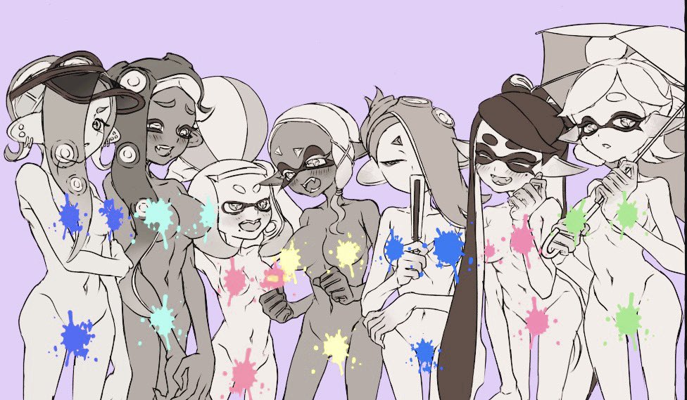 6girls, acht (splatoon), artist request, callie (splatoon), completely nude, completely nude female, convenient censoring, cousins, cyano042, cyano0420, dedf1sh, deep cut (splatoon), female, frye (splatoon), frye onaga, marie (splatoon), marina (splatoon), marina ida, nintendo, off the hook, off the hook (splatoon), pearl (splatoon), pearl houzuki, shiver (splatoon), shiver hohojiro, splatoon, splatoon (series), splatoon 2, splatoon 2: octo expansion, splatoon 3, splatoon 3: side order, squid sisters, squid sisters (splatoon), tagme, tentacle hair, umbrella