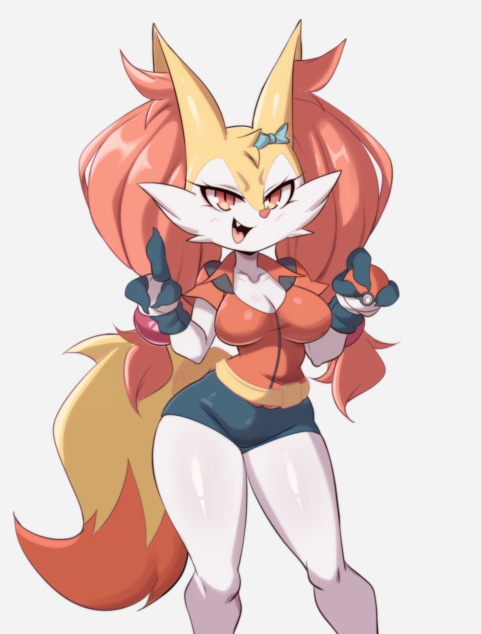 anthro, big breasts, braixen, brandy (lucyfercomic), breasts, cleavage, female, huge breasts, lucyfercomic, nintendo, pokémon (species), pokemon, pokemon (species), tagme, thick thighs, wide hips