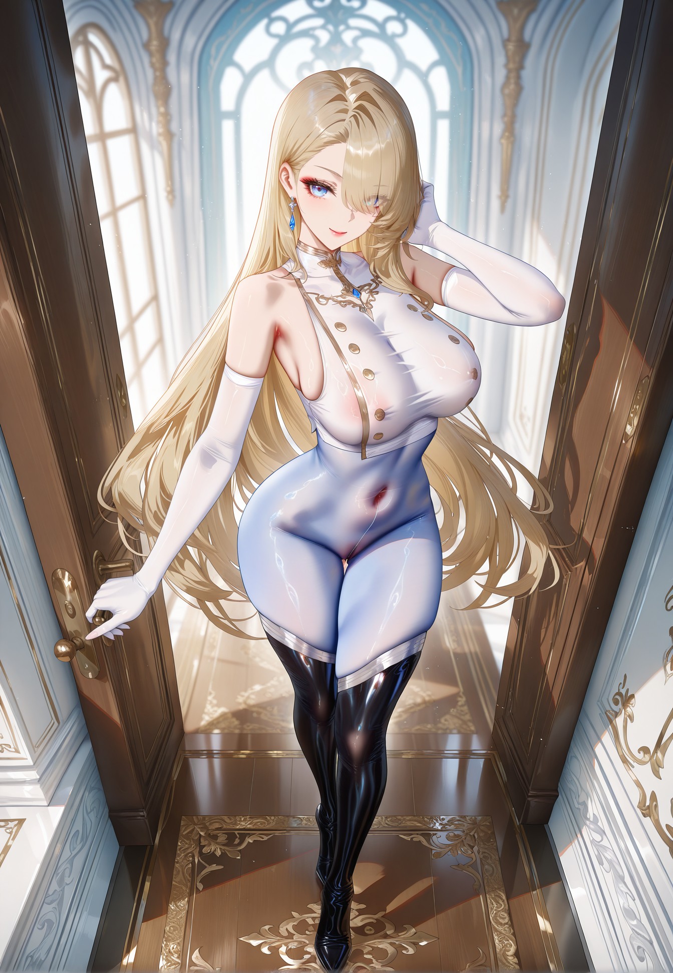 ai generated, brown dust (series), brown dust 2, female, transparent clothing, voluptuous female, wilhelmina (brown dust)