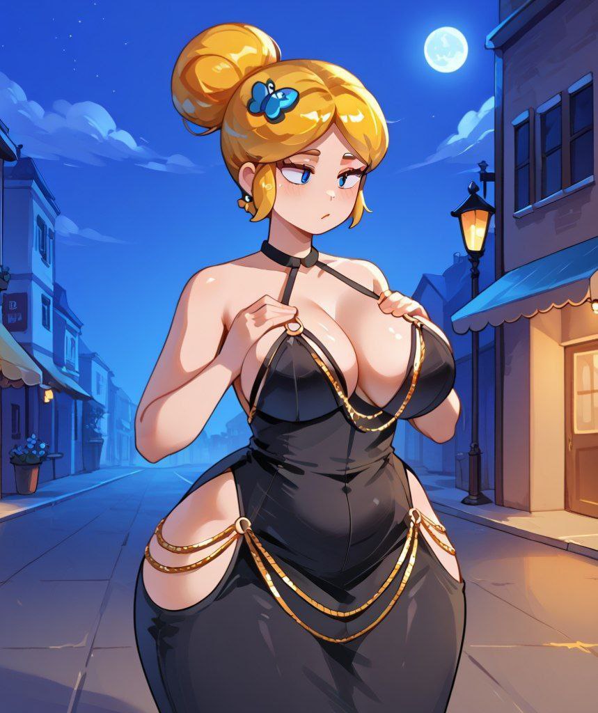 ai generated, ass, big ass, brawl stars, female, piper (brawl stars), sexy pose