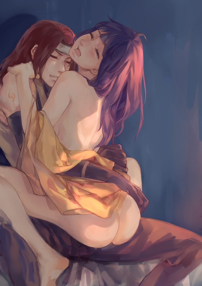 1boy, 1girls, ass, bbirdd, blue hair, brown hair, closed eyes, female, human, hyuuga hinata, hyuuga neji, incest, long hair, male, naruto, naruto (series), naruto shippuden, open mouth, pussy, pussy juice, sex, straddling, straight