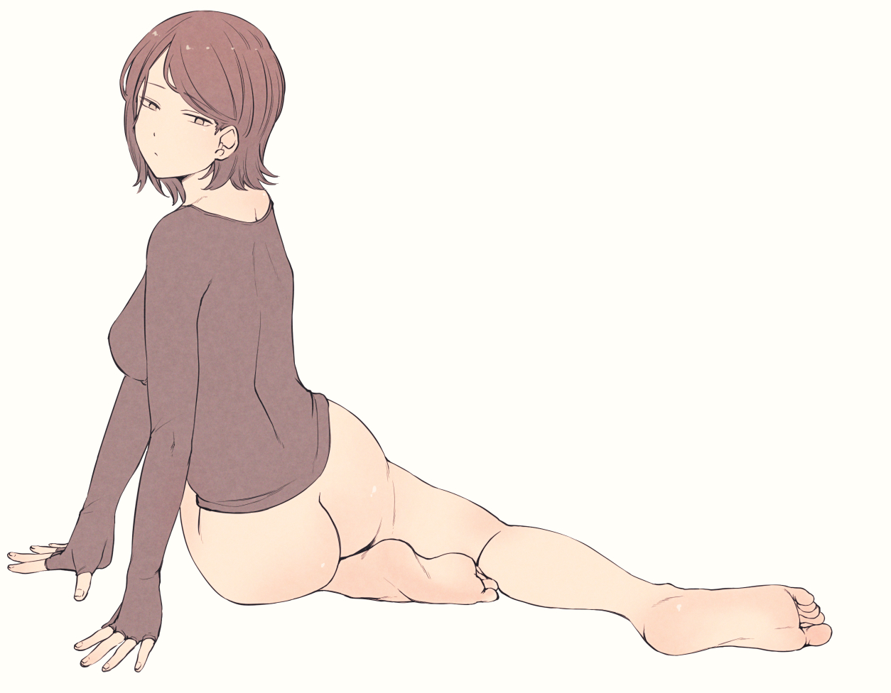 ass, bottomless, feet, feet focus, female, female only, library of ruina, moirai (library of ruina), project moon, tkh6