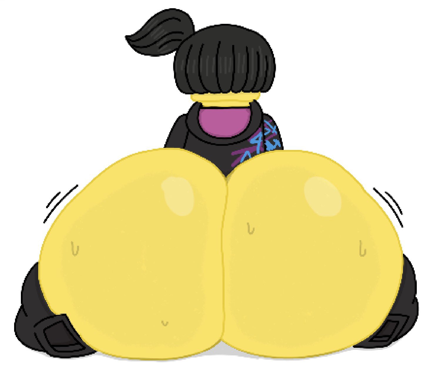 2025, 2d, 2d (artwork), 2d artwork, anthro, ass, behind view, big ass, big butt, bubble ass, bubble butt, clothing, digital art, digital drawing (artwork), digital media (artwork), english text, female, female only, huge ass, lego, mostly nude, solo, solo female, solo focus, sweat, sweating, sweaty, sweaty ass, sweaty butt, tagme, the lego movie, theslashfive, warner brothers, wyldstyle