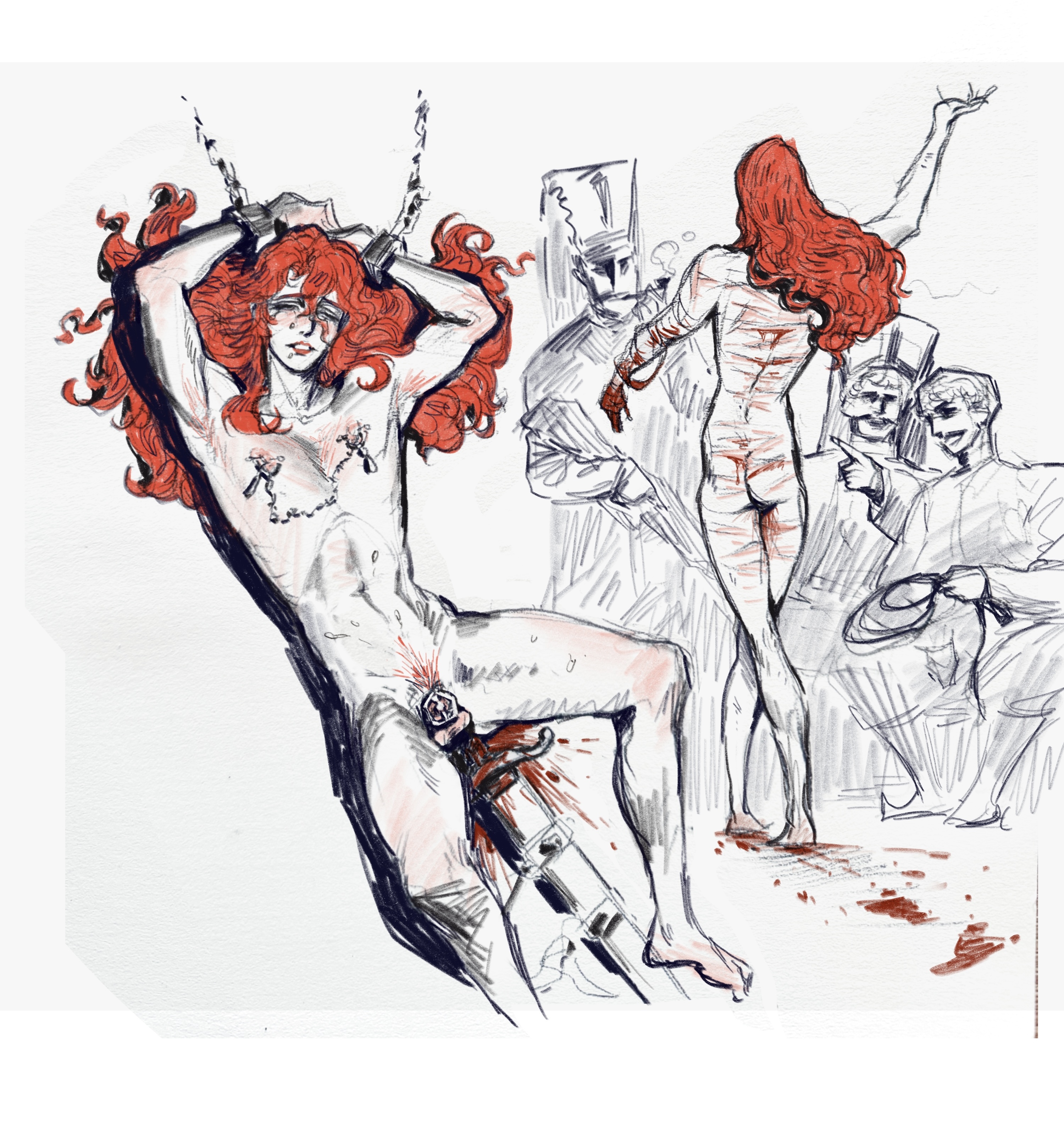 anal, archon of flesh, blood, broken rape victim, chastity cage, crying, femboy, gay, ginger, ginger hair, guro, history, humiliation, male, multiple boys, multiple males, nipple piercing, object in ass, orange hair, ottoman empire, public nudity, rape, redhead, shah ismail, spoils of war, torture, whip marks, yaoi