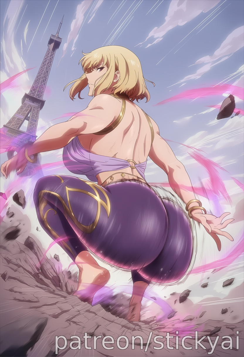 1girls, ai generated, anime, blonde hair, breasts, cha hae in, eyes, female, female only, fit, medium hair, purple eyes, solo leveling, stickyai