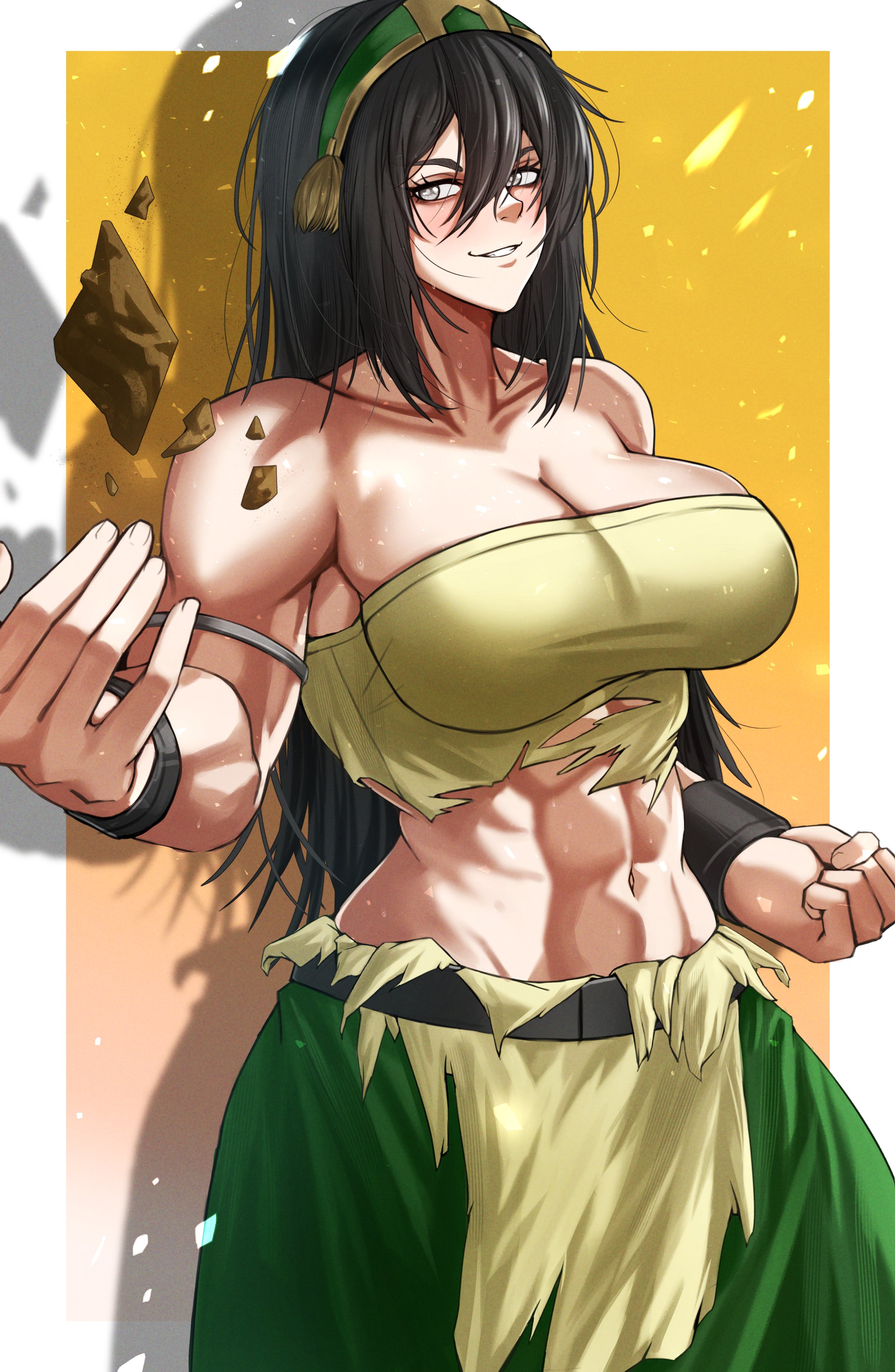 1girls, abs, avatar the last airbender, big boobs, big breasts, black hair, black hair female, blind, blind female, boobs, breasts, fax61209, female, female focus, female only, fit, fit female, huge breasts, large boobs, large breasts, light skin, light-skinned female, massive breasts, muscle, muscle mommy, muscles, muscular, muscular female, nickelodeon, nicktoons, sketch, solo, solo female, solo focus, the legend of aang, thick thighs, thighs, toned, toned female, toph bei fong