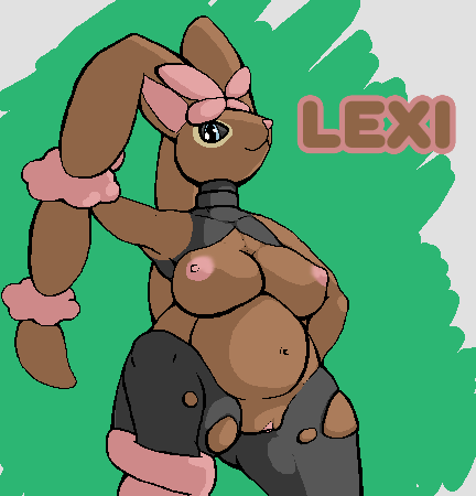 breasts chubby female furry kaivolate lopunny mega_evolution mega_lopunny nintendo nipples oekaki overweight pokémon_(species) pokemon pokemon_(species) pokephilia pussy raptorkou shiny_pokemon solo video_games