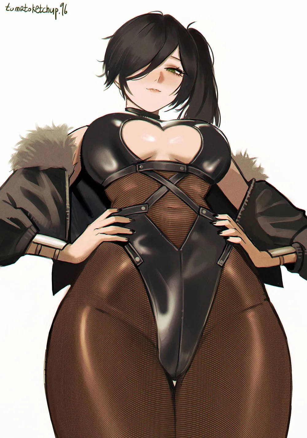 1girls 2d 2d_(artwork) 2d_artwork adult adult_female background baddie below_view bewitching_thighs big_boobs big_breasts black-haired_female black_coat black_eyebrows black_fingernails black_hair black_jacket black_nail_polish black_nails blank_background breasts breasts_apart brown_legwear brown_pantyhose brown_stockings brown_tights busty busty_female busty_girl child_bearing_hips closed_mouth_smile coat commission commission_art curvaceous curvaceous_body curvaceous_female curvaceous_figure curvaceous_hips curvy curvy_body curvy_female curvy_figure curvy_hips dark_hair digital digital_art digital_drawing digital_drawing_(artwork) digital_media digital_media_(artwork) down_angle down_view drawing eyebrows_hidden_by_hair female female_focus female_only fertile fertile_hips fingernails fingers from_below from_below_view from_bottom_to_top from_front front_view green-eyed_female green_eyes groin hair_covering_eye hair_over_eye hair_over_one_eye hand_on_hip hand_on_own_hip hand_on_own_waist hand_on_waist hands_on_hips hands_on_own_hips hands_on_own_waist hands_on_waist hourglass_figure inframammary_fold inguinal_crease inguinal_ligament jacket knees_out_of_frame large_boobs large_breasts lascivious lean_figure legs_closed legs_together legwear light_smile lip_gloss lips lipstick long_hair looking_at_viewer looking_down looking_down_at_viewer low-angle_shot low-angle_view low_angle low_angle_view mature mature_female mature_woman monotone_background nail_polish nails narrow_waist oc one_color_background open_coat open_jacket original original_art original_artwork original_character original_female_character pantyhose pink_lips pink_lipstick plain_background ponytail portrait posing posing_for_the_viewer shoulders side_ponytail slender_body slender_waist slight_smile slim_female slim_waist smile smiley_face smiling smiling_at_viewer solid_color_background solo standing stockings thick_thighs thigh_gap thighs thighs_together tied_hair tights tomatoketchup96 top_down_view top_view touching_hip touching_hips touching_own_hip touching_own_hips touching_own_waist touching_waist under_view underboob upper_body upward_angle white_background wide_hips woman worm's-eye_view worms-eye_view