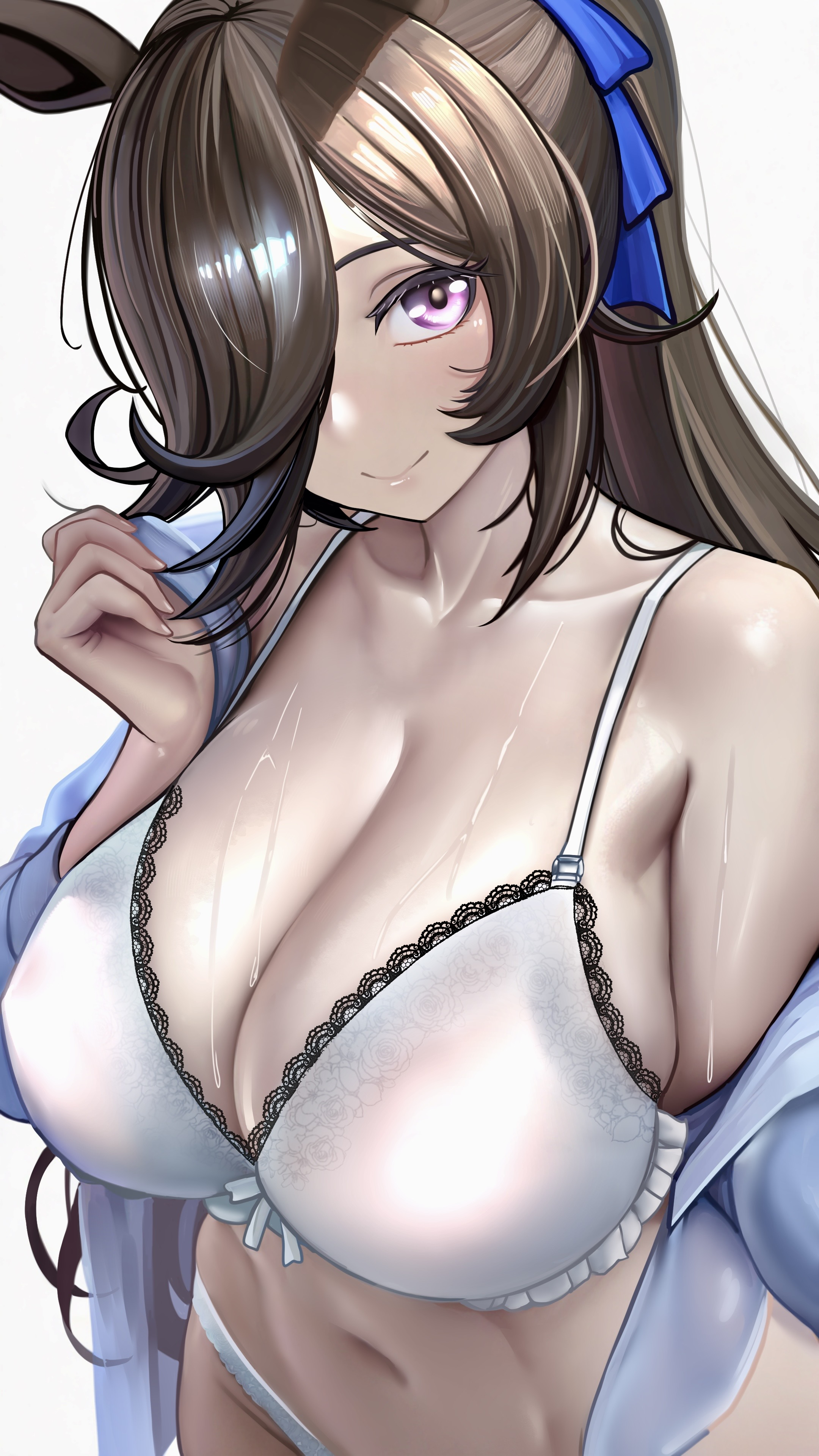 breasts, female, hair, long hair, rice shower (umamusume), umamusume