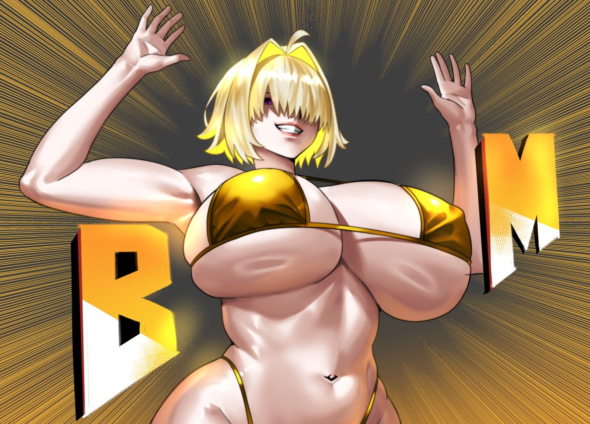 1girls, bikini, blonde hair, breasts, elegg (nikke), female, goddess of victory: nikke, huge breasts, tagme, zinfian
