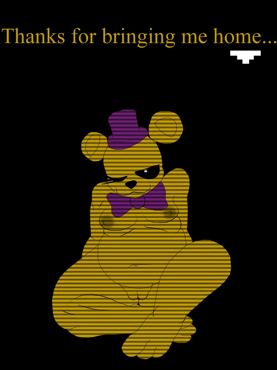 aged up, animatronic, anthro, areola, barefoot, bow, breasts, chubby, crying child (fnaf), english text, female, five nights at freddy's, five nights at freddy's 4, fredbear (fnaf), hat, headgear, jaynatorburudragon, looking at viewer, machine, navel, nipples, one eye closed, psychic friend fredbear, pussy, robot, rule 63, sitting, smile, solo, text, video games