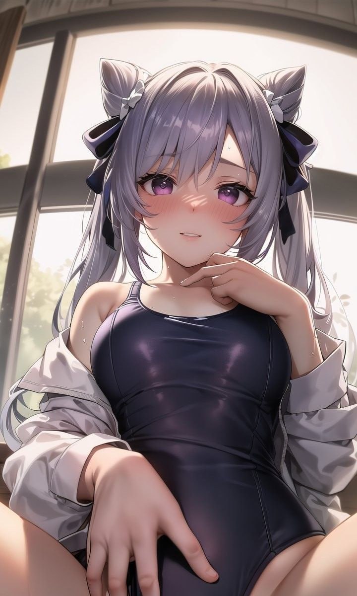 1girls ai_generated female genshin_impact keqing_(genshin_impact) solo